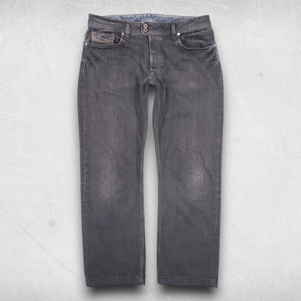 Diesel Jeans Men 34 Gray RABOX Straight Leg Button Fly Vintage Y2K Italy 2004